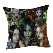 Cool Faery Folk Alliance Fantasy Creatures Cushion Cover