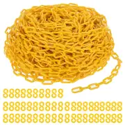 Plastic Chain,600 FEET Safety Barrier Chain for Crowd, 1/4inch(6mm) Yellow