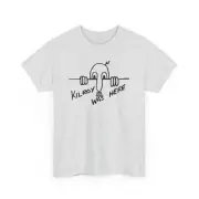 WWII WW2 US GI Kilroy Was Here Graphic History Buff Unisex Heavy Cotton Tee