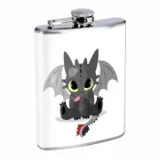 Black Dragon Em1 Flask 8oz Stainless Steel Hip Drinking Whiskey