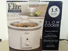 Elite Cuisine MST-250XW Electric Slow Cooker Ceramic Pot, w Adjustable Temp 1.5Q
