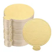 100pcs Mini Cake Boards, Mousse Cake Cardboards Round Dessert Base (Gold)