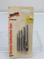 NOS Disston Screw Extractor 5 Pc Set Size 1-5 Made in Taiwan