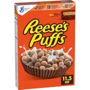 Chocolatey Peanut Butter Cereal, Kids Breakfast Cereal Made with Whole Grain Cor
