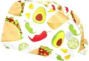 [FVQL] Set of 2 Working Hat Scrub Caps Women Bouffant Caps, Cartoon Food Fruit and Vegetable