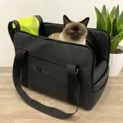 Stylish Cat Carrier Tote Comfy Airline Kitten Purse Pet Travel Handbag With Mesh