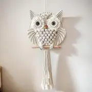 Macrame Owl Wall Hanging Chic Home Décor Natural Elements Rustic Accent for Home