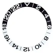 BEZEL INSERT FOR OMEGA GMT SEAMASTER 300 2238.20 2536.50 ANNIVERSARY BLACK/SILVE