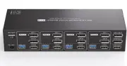 4K144Hz HDMI + 2 Displayport KVM Switch 3 Monitors 4 Computers 8K KVM Switches T