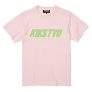 KIKS TYO KIDS Logo Tee Light Pink Green Sneakerhead kith atmos