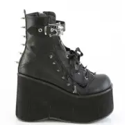 Demonia Kera-150 Platform Wedge Boots • Ships in 2-4 Weeks • Gothic