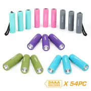 18-Pack Mini LED Flashlight Set with Lanyards and 54 AAA Batteries Included