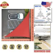 11' x 15' Red Triangle Sun Shade Sail with 3- & Easy Install