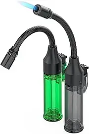 Long Flexible Lighter Jet Flame Torch Lighter Refillable Windproof Lighter for for BBQ, Stove, Candle, Kitchen Cooker, Hobs, (Sold Without Gas)(Pack of 2)
