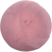 [WOFASHPURET] Pink Artist Beret Hat Wool Blend Beret Caps Hats for Men Outdoor Sun Hat