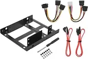 Dual SSD HDD Mounting Bracket 3.5 to 2.5 Internal Hard Disk Drive Kit Cables 2.5 Hard Disk Drive to 3.5 Bay Tray