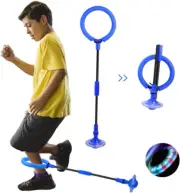 Skip It Ball, Foldable Skip It Ankle Skipit Toy with Backpack, Colorful Flash Sk