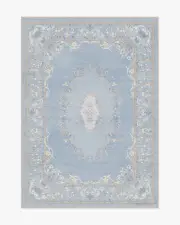 150' x 215' | Machine Washable Runner Rug | Kid & Pet Friendly | Indoor Rug | Lady Whistledown Soft Blue Rug by Bridgerton | Ruggable