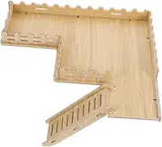 Toddmomy Hamster Cage Wooden Platform with Ladder Fence Secure Activity Playground for Dwarf Hamsters Mice Sturdy Design Enhances Exploration Safety Habitat Decor