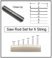 GeetarGizmos NUT SLOTTING FILE SET for Guitar - Slot Bone, Tusq, Brass and more