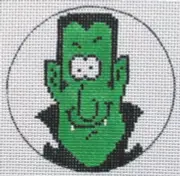 Dracula Halloween Ornament Hand Painted Needlepoint Canvas