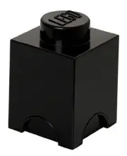 LEGO BRICK 1 STORAGE UNIT 12cm x 12cm x 20cm BLACK