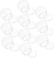 BESTOYARD 10Pcs Empty Water Globes for DIY Crafts Clear Plastic Christmas Snow Globe Kit for Custom Decorations and Creative Projects Easy to Use and Clean