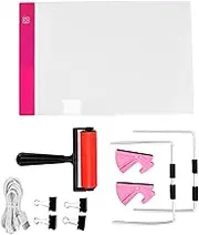 Respicefinem LED Light Pad A4 Reusable Adjustable Rhinestone Painting Light Board with USB Cable Brackets Ideal for Rhinestone Painting Template 2D Animation Calligraphy Embossing