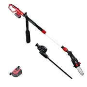 BAUMR-AG 20V SYNC Cordless Pole Saw & Hedge Trimmer Combo, 8 inch Chainsaw Pruner, Telescopic Handle, with Battery and Charger Kit