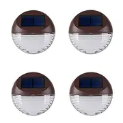 Solar Deck Lights Outdoor, 4 Pack Solar Step Lights Wall Lamp LED Waterproof