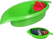 SUPVOX 1pc Parrot Bath Tub Bird Bathing Tub Washing Plaything (Rosy, Green)