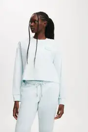 [Body] Body - Active Boxy Oversized Long Sleeve Top - Clear water/bwc interlaced M CLEAR WATER/BWC INTERLACED