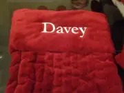 Pottery Barn velvet channel Red Stocking Christmas mono Davey medium New