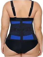 S-6XL Plus Size Double Compression Lumbar Support Belt Slimming Body Shaper Back Fitness Belt Pressure Reducing Breathable Waist Posture Corrector(3X-Large)