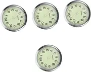 Mobestech 4pcs Car Clock Mini Automotive Dash Retro Wall Clocks Tiny Clock Small Digital Battery Operated Pendulum Car Stick on Clock Small Clock Small Digital Clock Auto Clock Glass