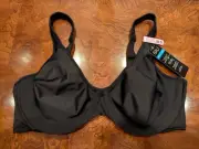 NWT Bali Passion For Comfort Lined Soft Cup DF3383 Underwire Bra In Black 38 D