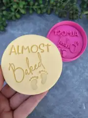 Almost Baked Cookie Fondant Embosser Stamp and Cutter Baby Shower Cookie Cutter