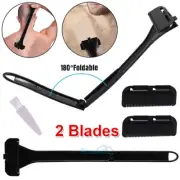 Full Body Hair Removal for Men Best Back Shaver Razor Trimmer 180° Foldable