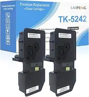 Compatible TK-5242 TK5242 Toner Cartridge 4000 Pages for Kyocera ECOSYS P5026cdn P5026cdw M5526cdn M5526cdw Laser Printers TK 5242（Black x 2）