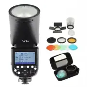 Godox V1-N 2.4G Round Head Speedlite Flash For Nikon + Magnetic Filter Diffuser