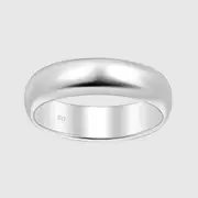 925 Sterling Silver Mens Wedding Band 6mm Classic Dome Ring Comfort Fit Size 7-13