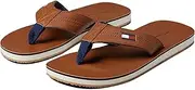 [Tommy Hilfiger] Men's Dearie Flip-Flop, Cognac, 13