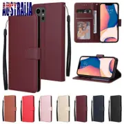 Flip Leather Wallet Case Cover For iPhone 16 15 14 13 12 11 Pro Max 8 7 Plus XR