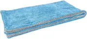 [Dreadnought XL] Microfiber Vehicle-Drying Towel, Superior Absorbency for Car Trucks, and SUVs, Double-Twist Pile, One-Pass (20"x40", Blue/Gray) 1-Pack