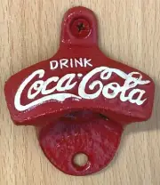 New Mancave Collectable - Cast Iron Coca Cola - Coke Bottle Opener - Wall Mount.