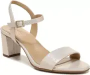 Naturalizer Women's Bristol, Light Gold Leather Heeled Sandal, Size 5 M