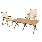 Levede Folding Camping Table Chair Set Portable Picnic Outdoor Foldable Chairs