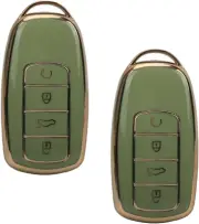 Fiohiros 2 Pcs Car Smart Key Fob Case TPU Car Key Protection Cover Compatible...