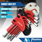 9 Piece Allen Key Set Metric Hex Key Set Wrench Keys 1.5-10mm Beautiful Red