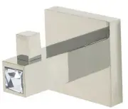 Alno C8480-PC Contemporary II Crystal Robe Hook Polished Chrome